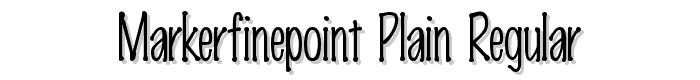 MarkerFinePoint-Plain Regular font
